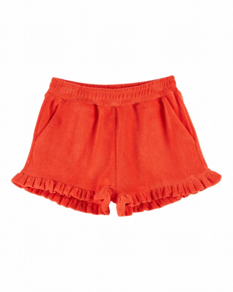 Emile et ida Short Volant Eponge - Coquelicot
