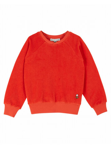 Emile et ida Sweat Eponge - Coquelicot