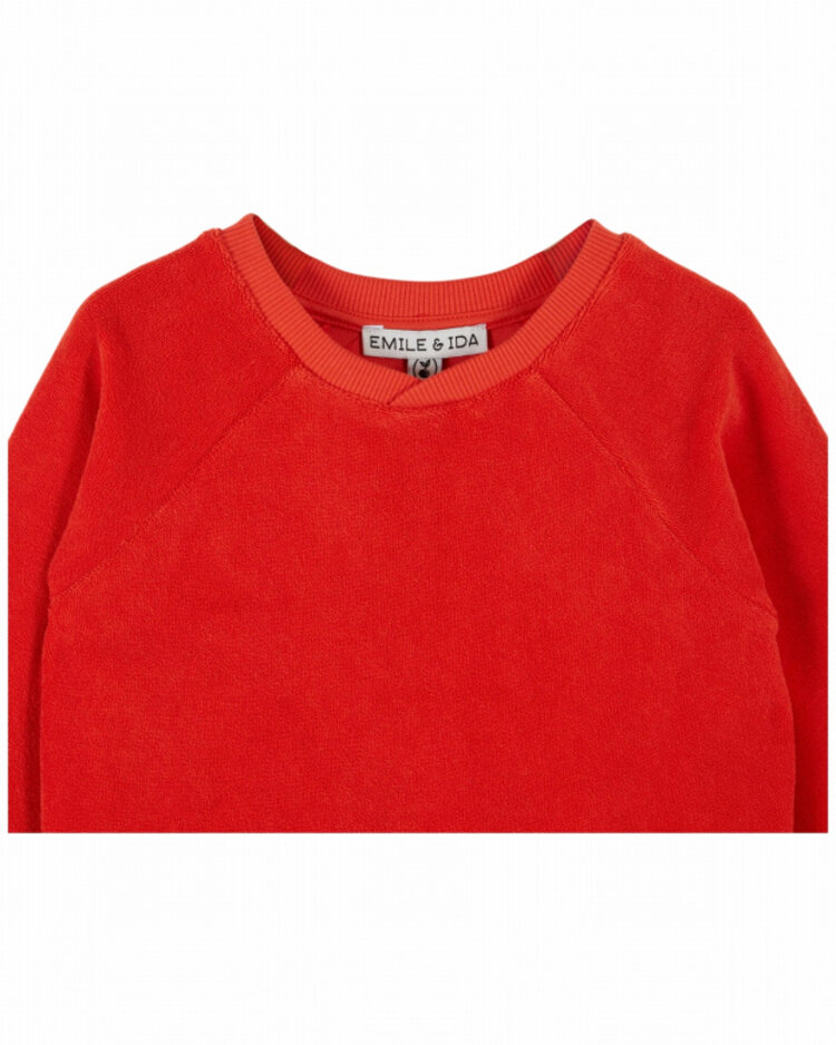 Emile et ida Sweat Eponge - Coquelicot