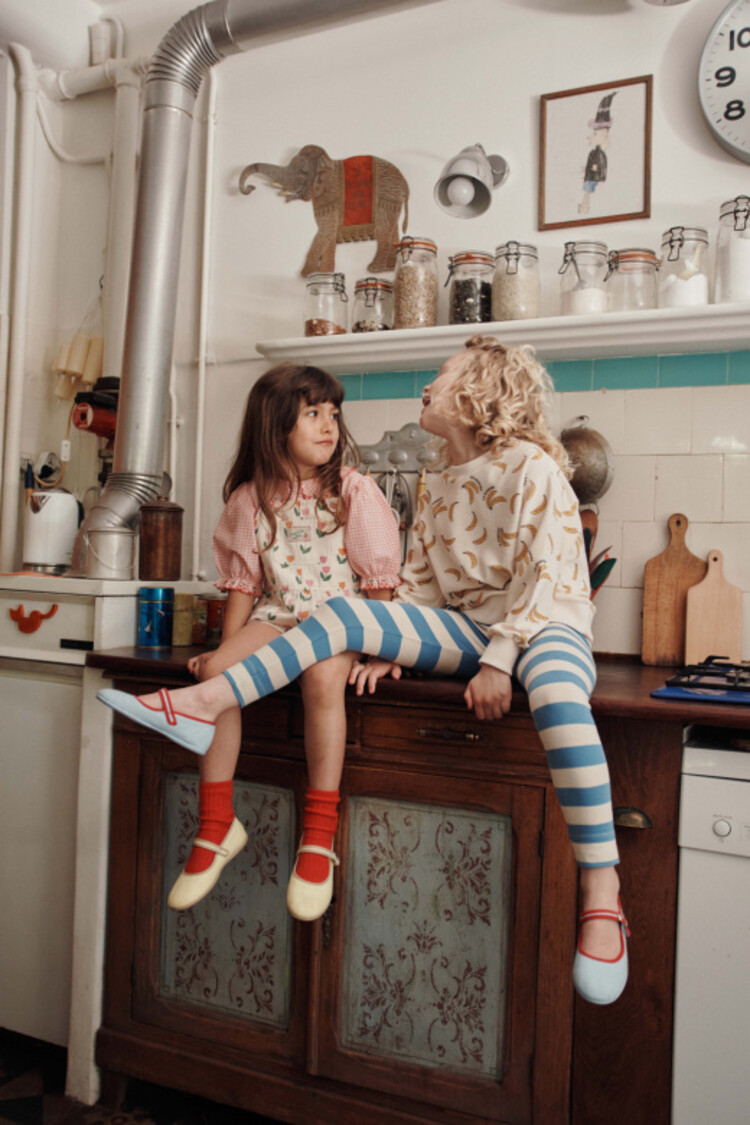 Emile et ida Sweat Eponge Imprime - Banane Creme