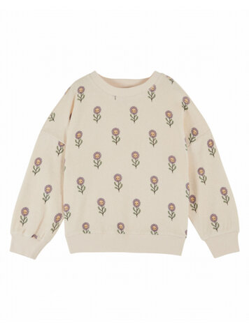 Emile et ida Sweatshirt Eponge Imprime - Margot Creme