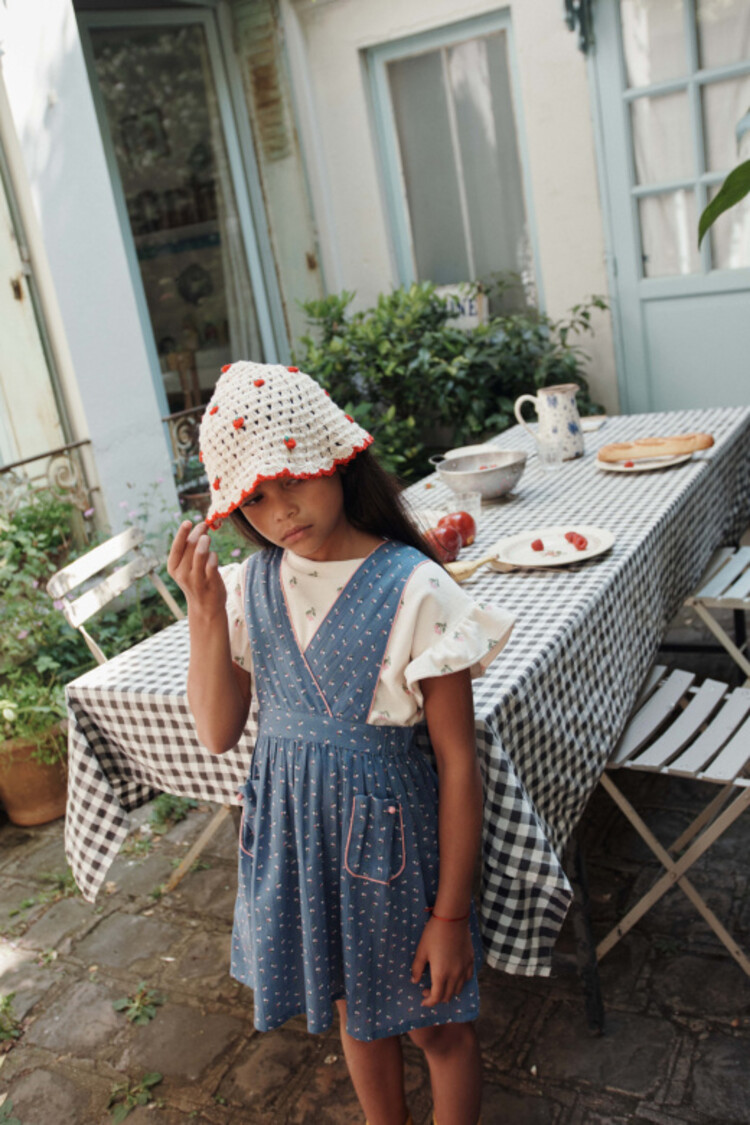 Emile et ida T-shirt Eponge Imprime - Cerisette Creme