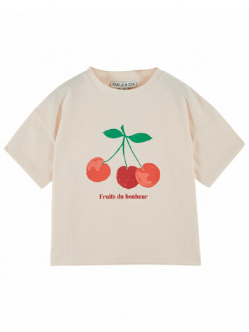 Emile et ida T-shirt Imprime Place Fruit - Creme