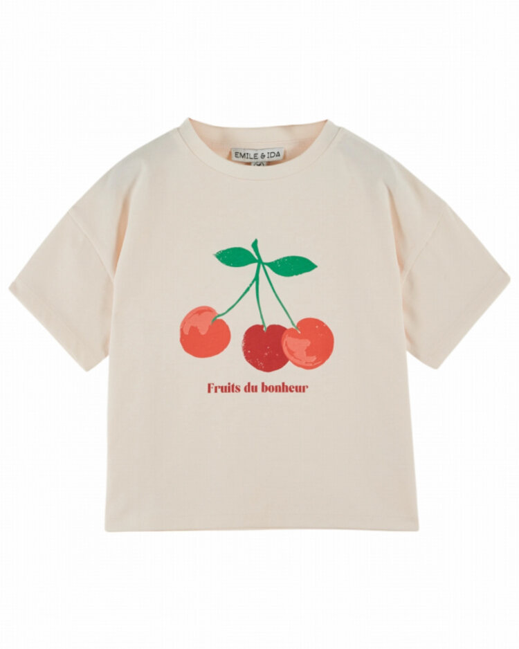 Emile et ida T-shirt Imprime Place Fruit - Creme