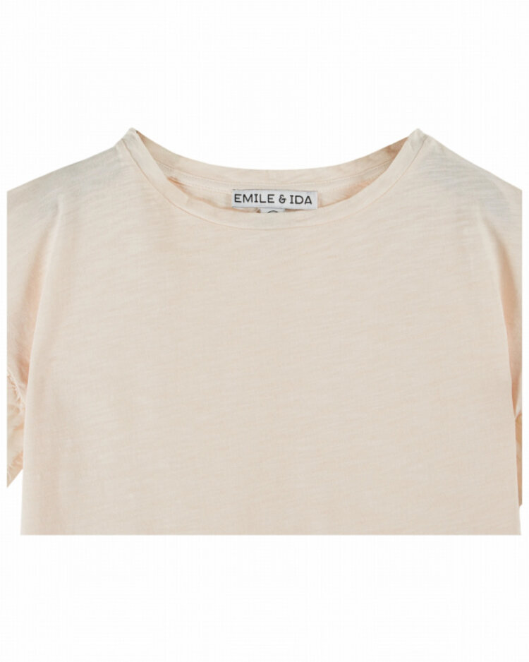 Emile et ida T-shirt Jersey Flamme - Creme
