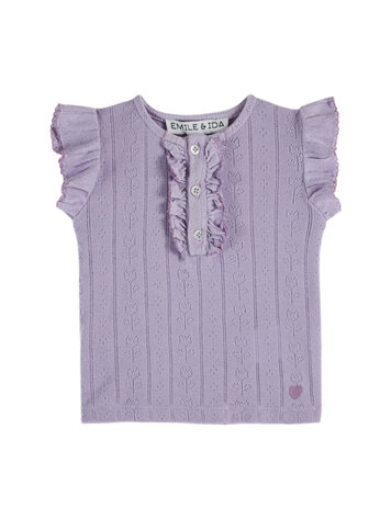Emile et ida T-shirt Pointelle - Wisteria
