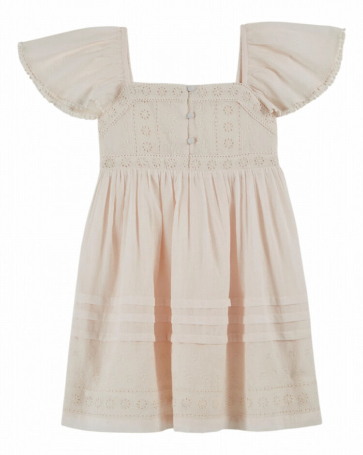 Emile et ida Robe Broderie Anglaise - Creme