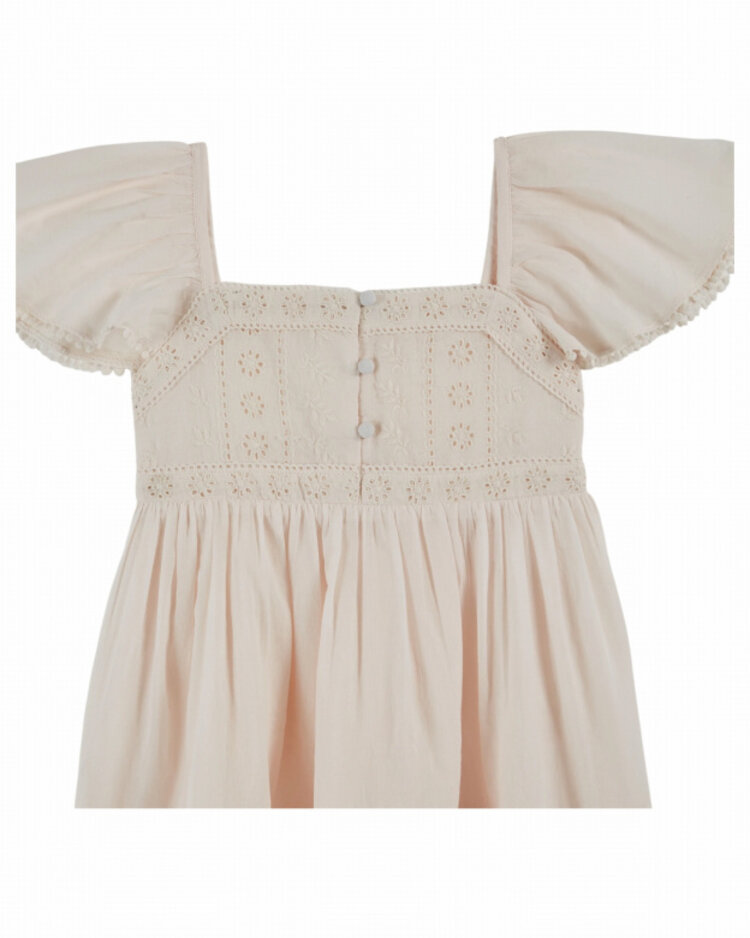 Emile et ida Robe Broderie Anglaise - Creme