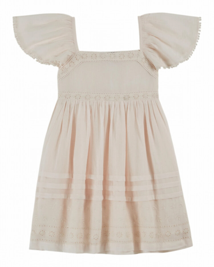 Emile et ida Robe Broderie Anglaise - Creme