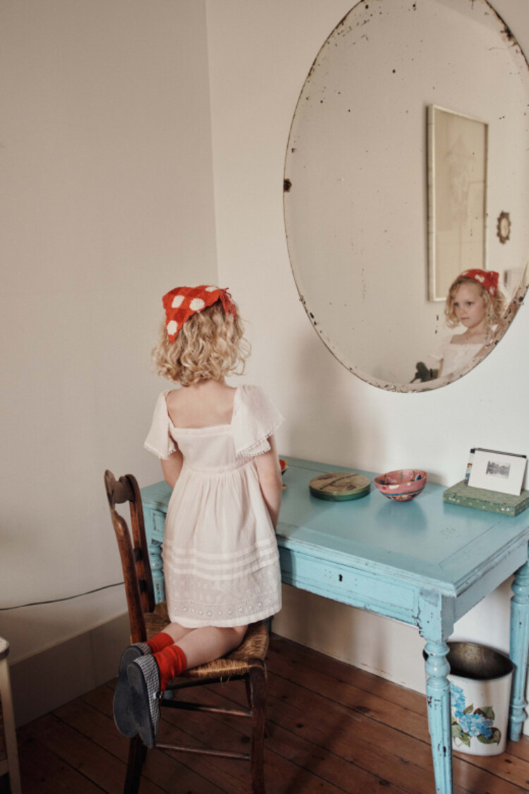 Emile et ida Robe Broderie Anglaise - Creme