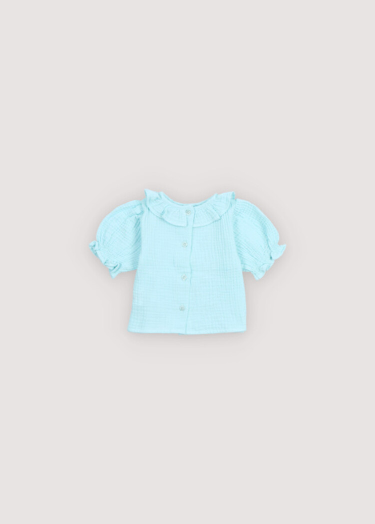 The New Society Campanilla Baby Blouse - Blue Glow