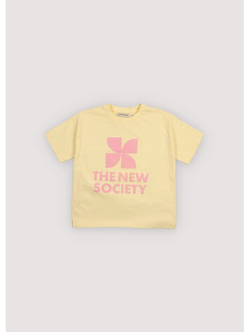 The New Society TNS Logo T-Shirt - Soft Lemon