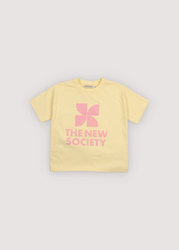 The New Society TNS Logo T-Shirt - Soft Lemon