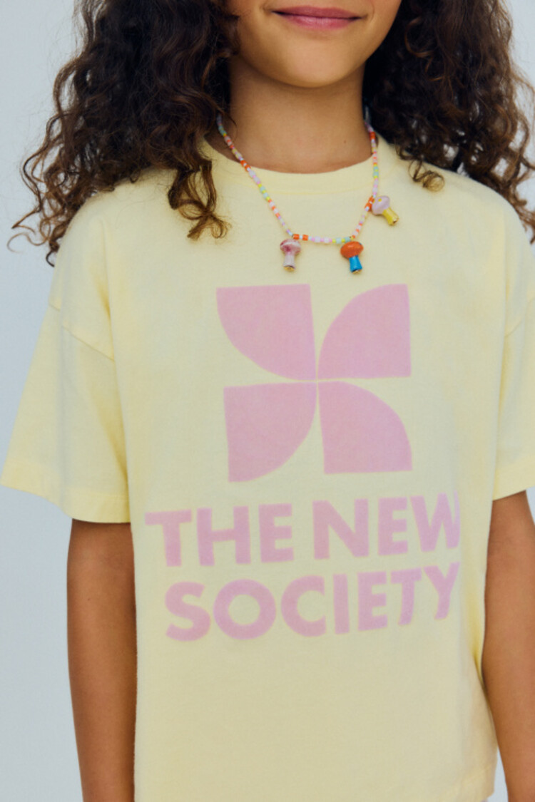 The New Society TNS Logo T-Shirt - Soft Lemon