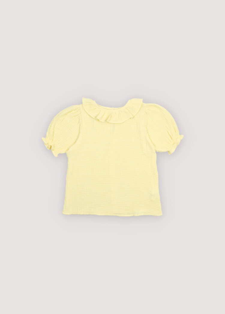 The New Society Campanilla Blouse - Soft Lemon