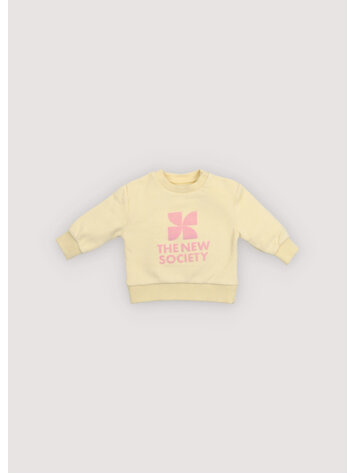 The New Society Tns Logo Baby Sweatshirt - Soft Lemon