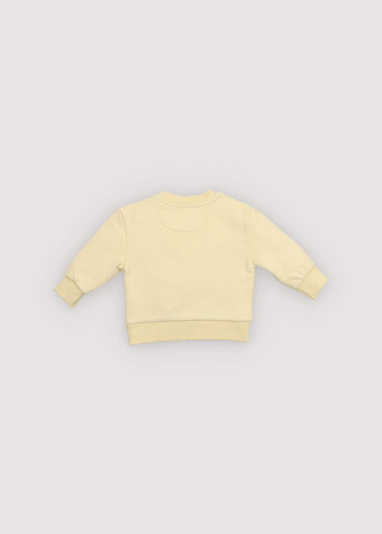 The New Society Tns Logo Baby Sweatshirt - Soft Lemon