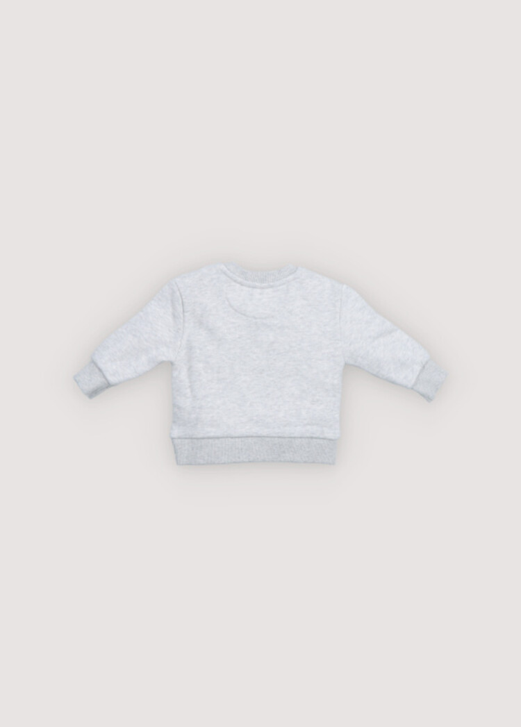 The New Society Tns Logo Baby Sweatshirt - Light Grey Melange