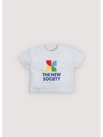 The New Society Tns Logo Baby T-Shirt - Light Grey Melange