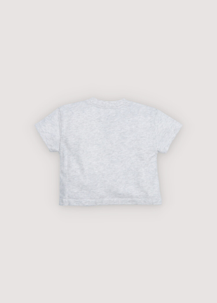 The New Society Tns Logo Baby T-Shirt - Light Grey Melange