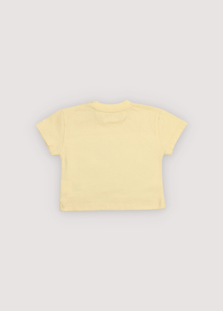 The New Society Tns Logo Baby T-Shirt - Soft Lemon