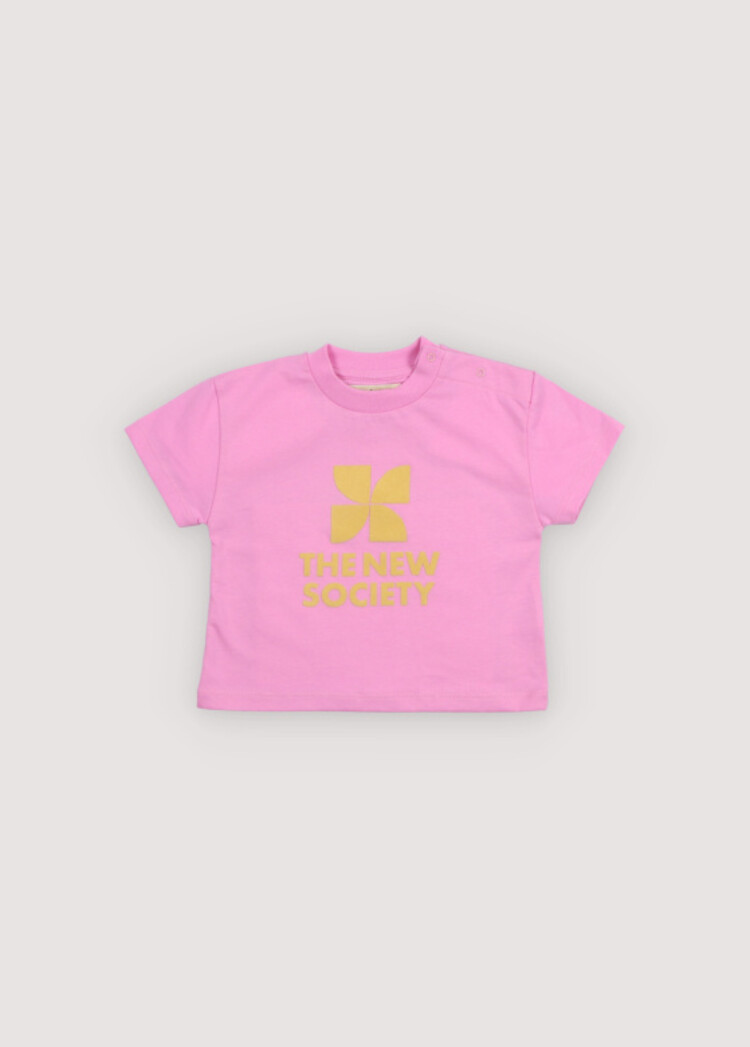 The New Society Tns Logo Baby T-Shirt - Pink Lavander