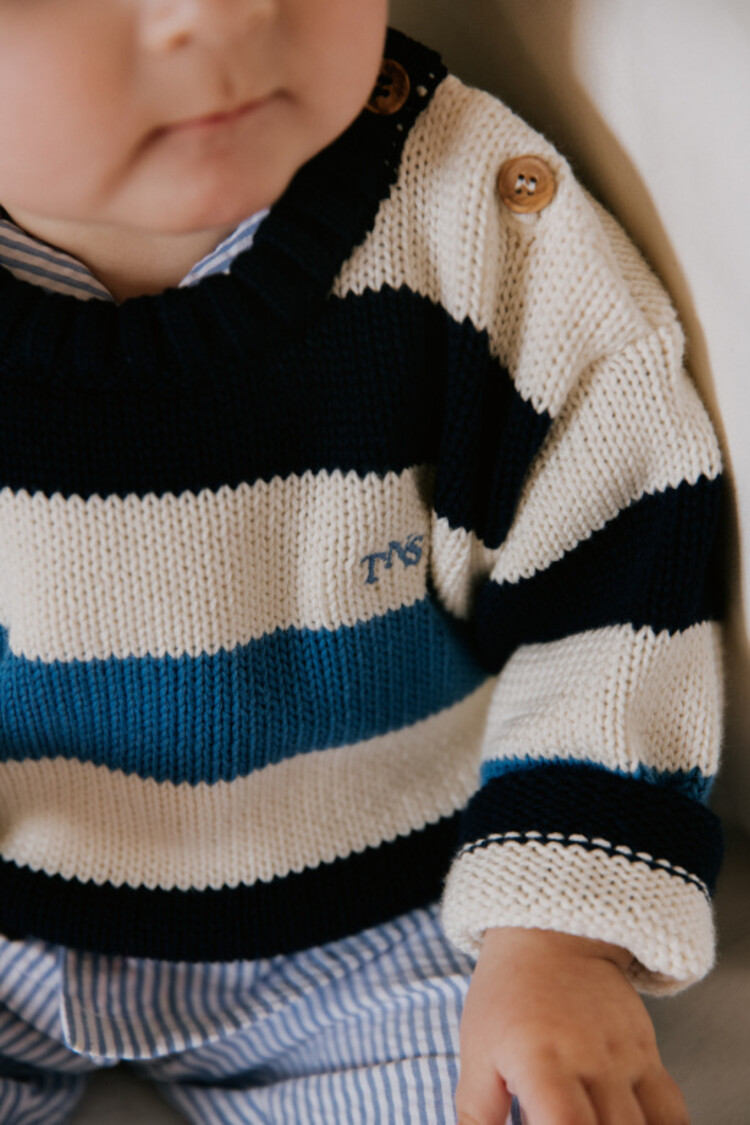 The New Society Celosia Baby Jumper - Summer Midnight Stripes