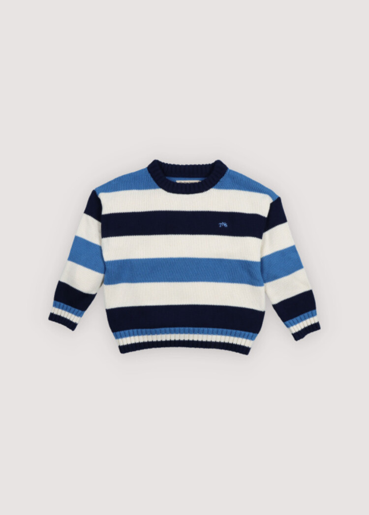 The New Society Celosia Jumper - Summer Midnight Stripes