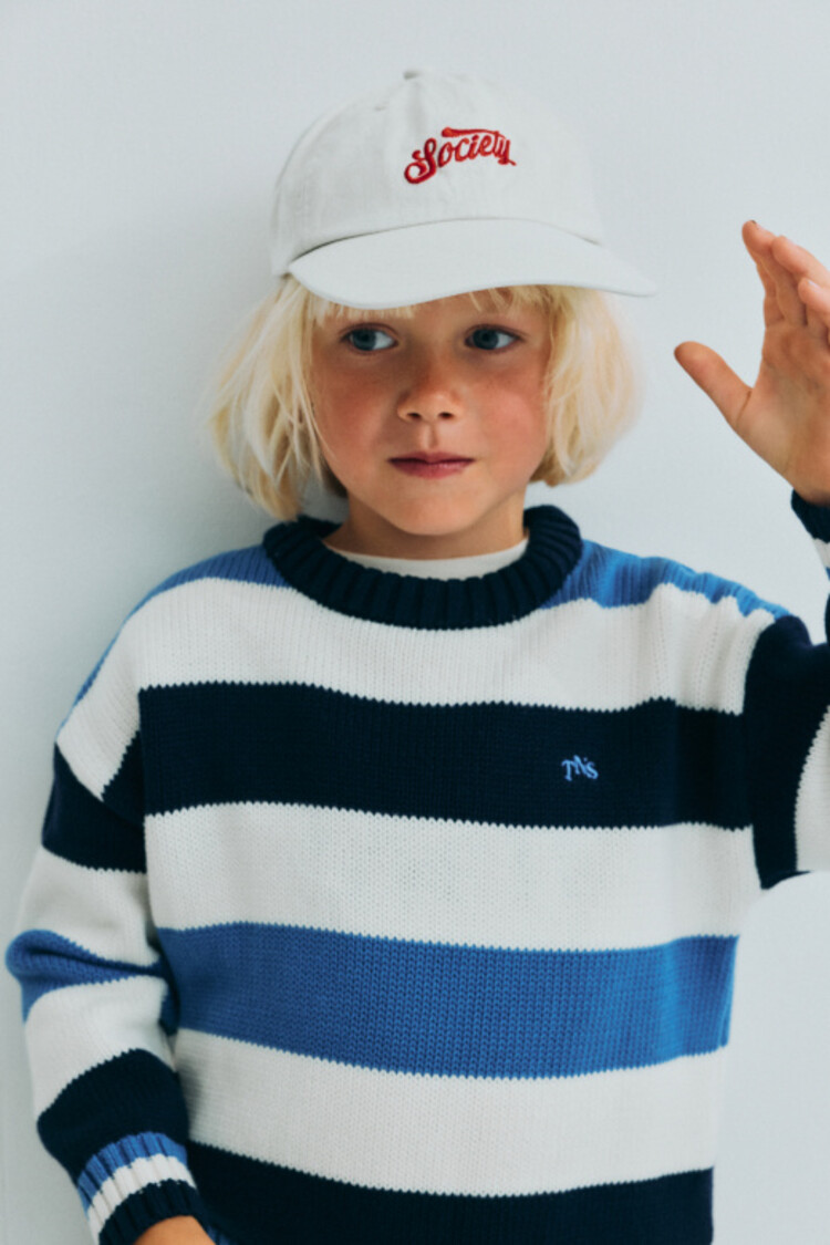 The New Society Celosia Jumper - Summer Midnight Stripes