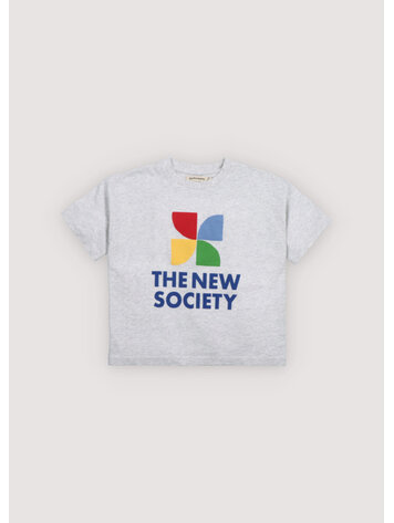 The New Society TNS Logo T-Shirt - Light Grey Melange