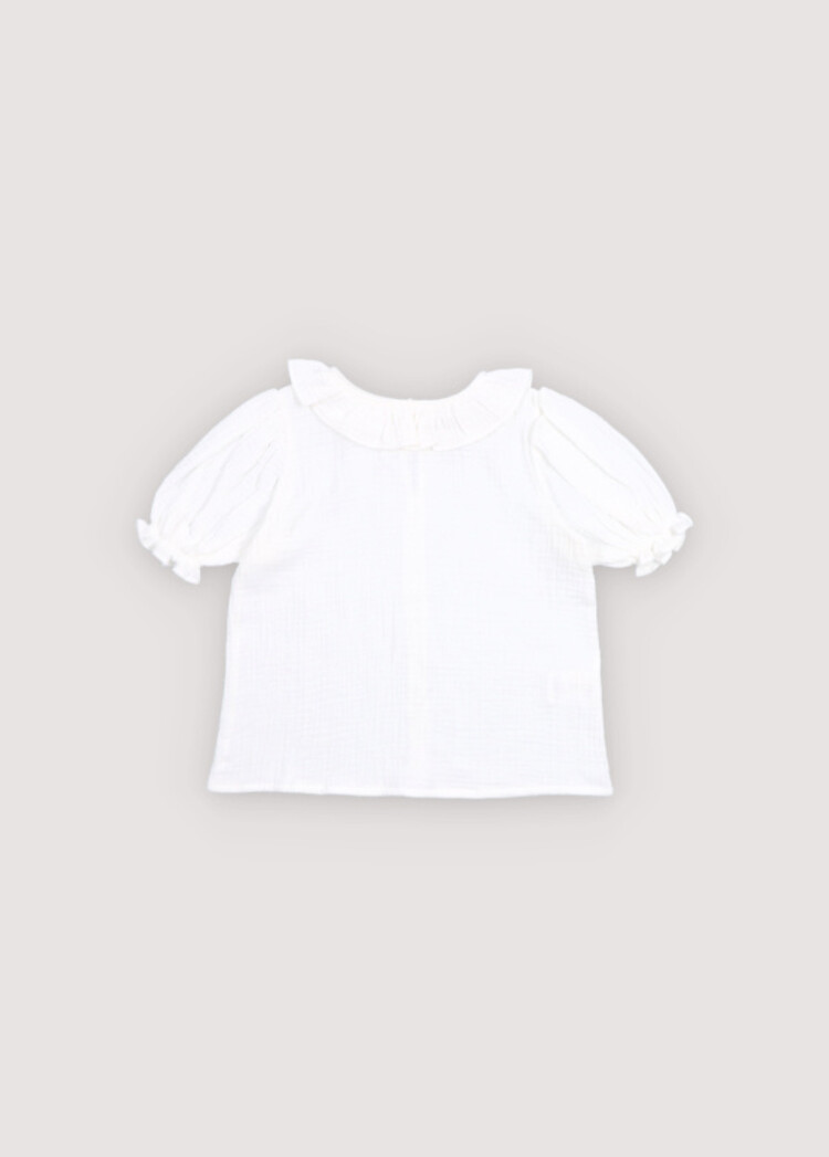 The New Society Campanilla Blouse - Pure Cloud