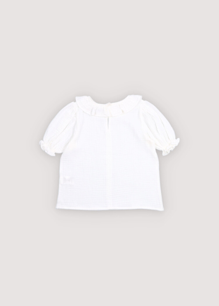 The New Society Campanilla Blouse - Pure Cloud