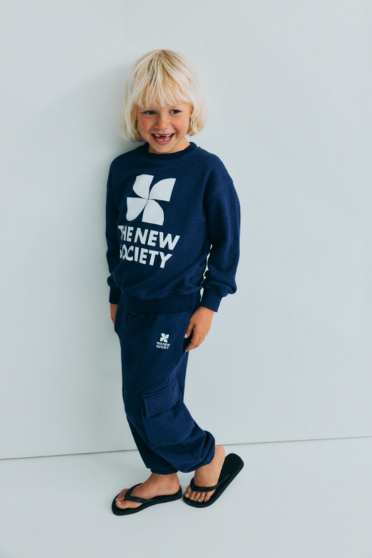 The New Society TNS Logo Sweatshirt - Indigo Denim