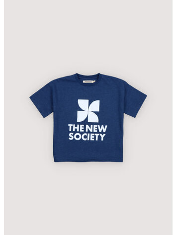 The New Society TNS Logo T-Shirt - Indigo Denim