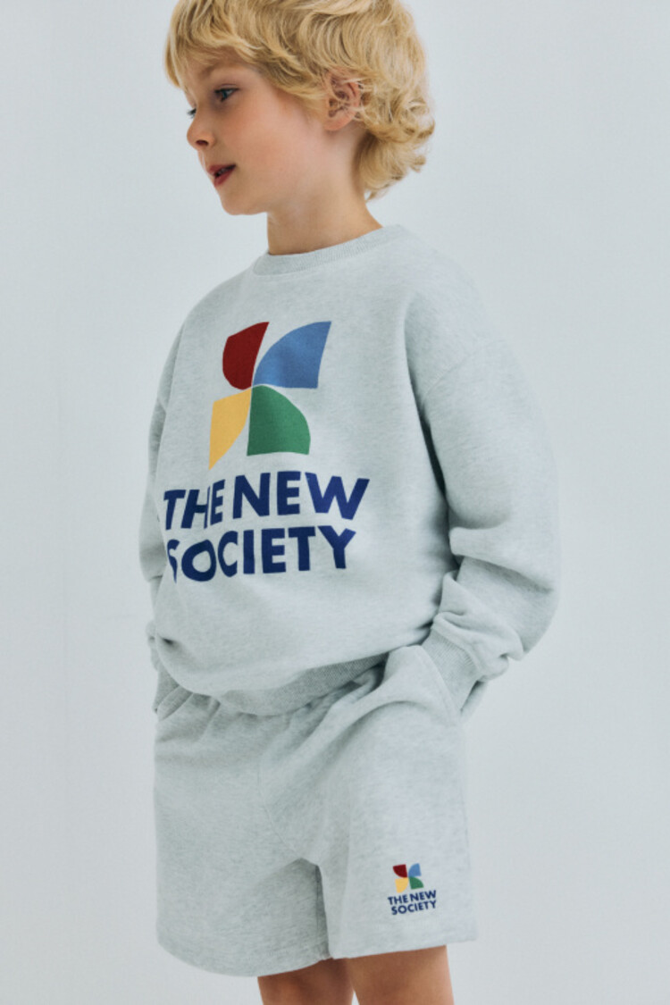 The New Society TNS Logo Short - Light Grey Melange