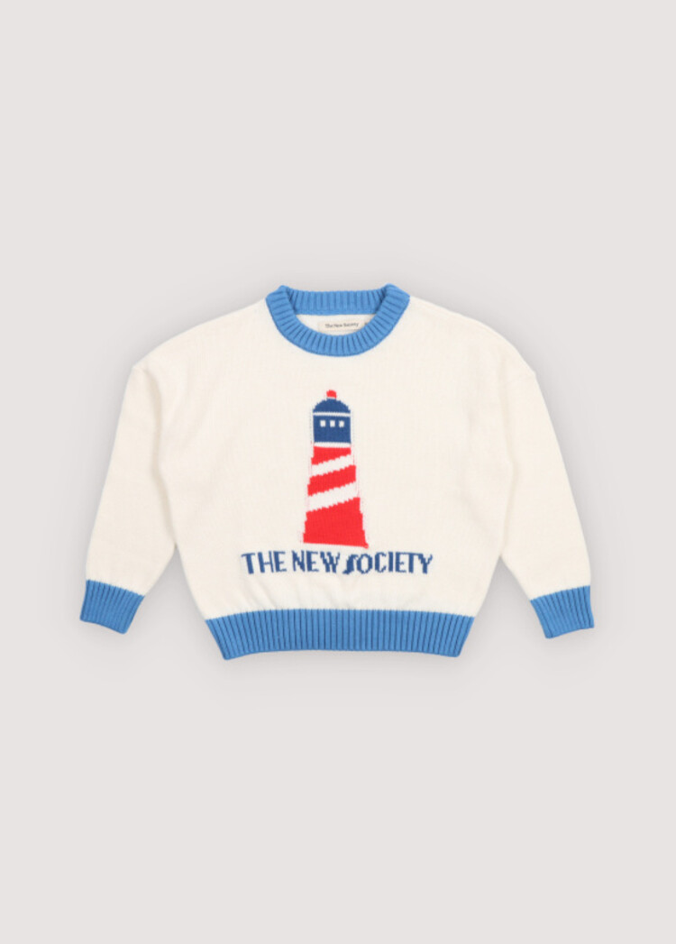 The New Society Trebol Jumper - Deep Sea Blue