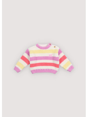 The New Society Celosia Baby Jumper - Pink Lavander Stripes