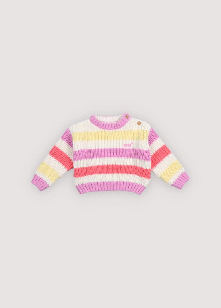 The New Society Celosia Baby Jumper - Pink Lavander Stripes