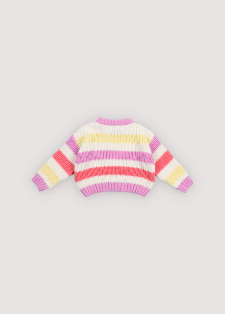 The New Society Celosia Baby Jumper - Pink Lavander Stripes