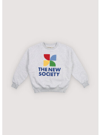 The New Society TNS Logo Sweatshirt - Light Grey Melange