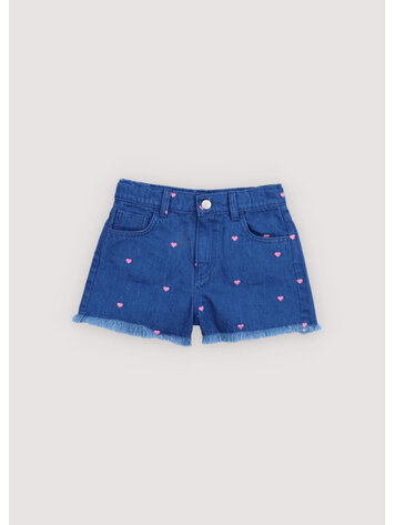 The New Society Lys Short - Hearts Light Denim