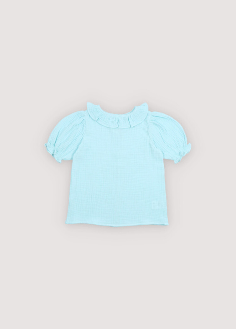 The New Society Campanilla Blouse - Blue Glow