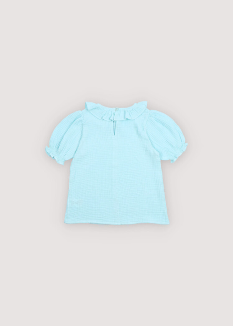 The New Society Campanilla Blouse - Blue Glow