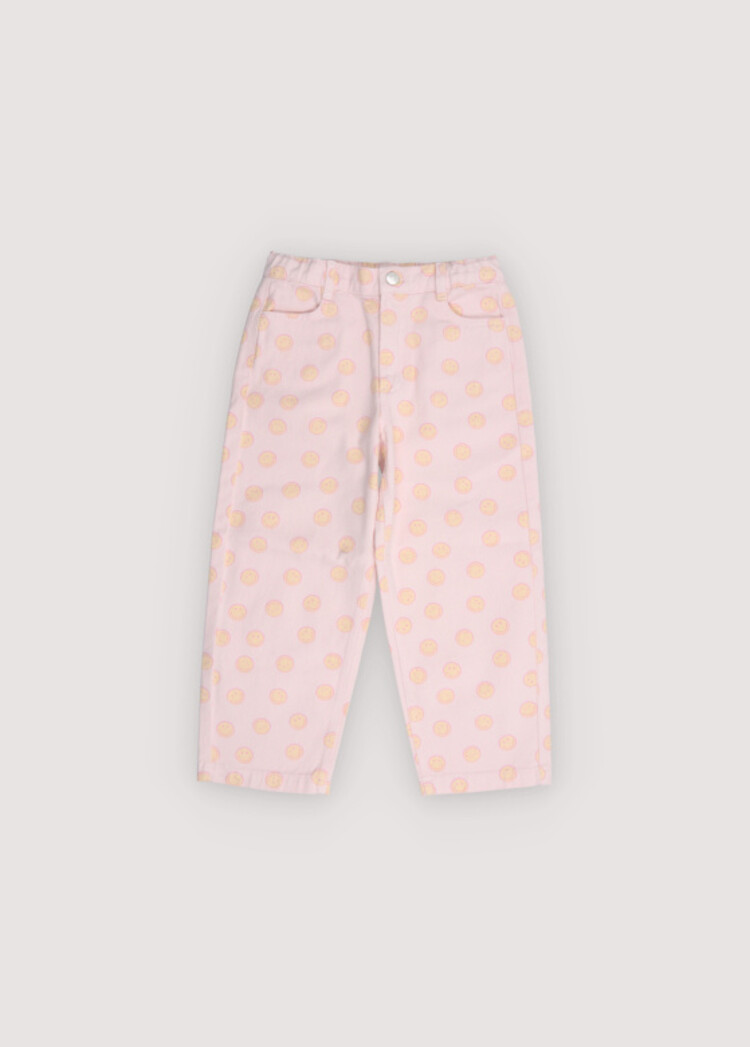 The New Society Smiley Denim Pant - Smiley Print