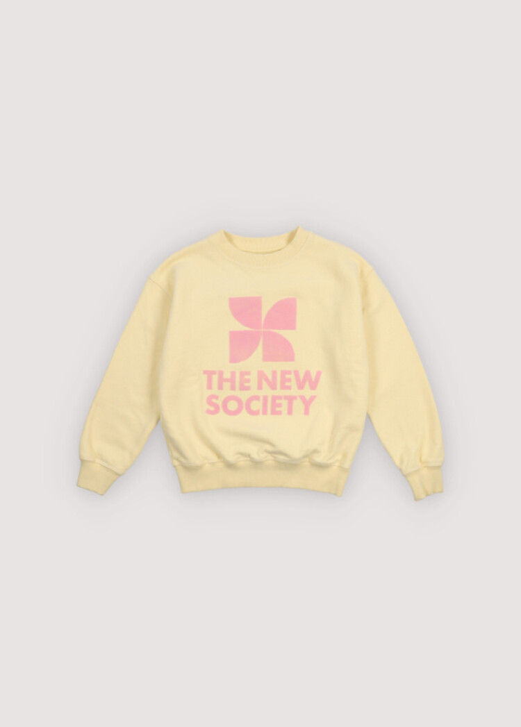 The New Society TNS Logo Sweatshirt - Soft Lemon