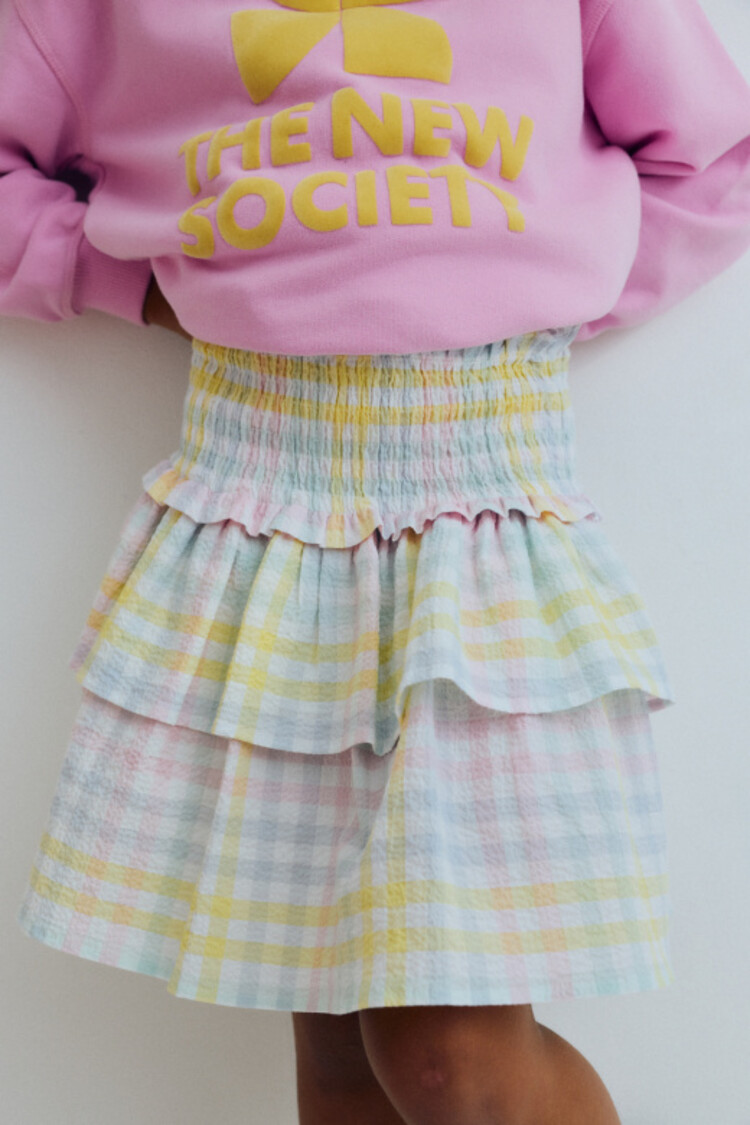 The New Society Mallow Skirt - Mallow Check