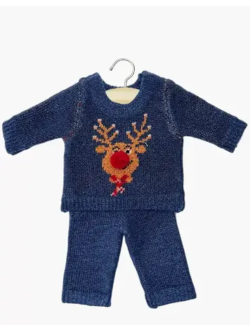 Minikane Knit Set Petit Renne Blue Denim – 2-Piece