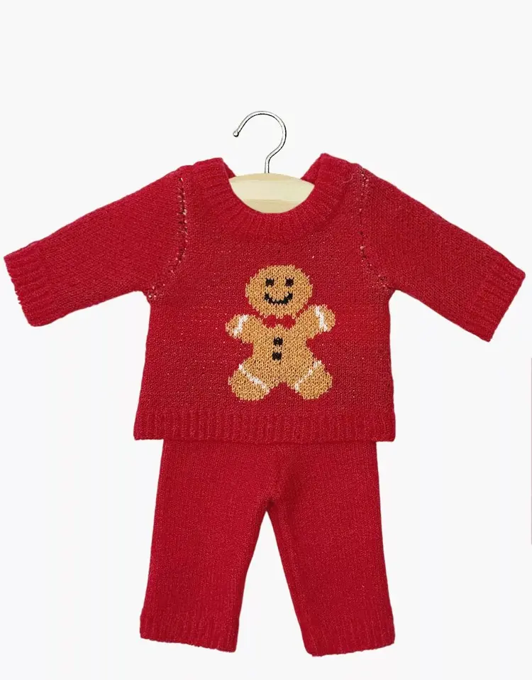 Minikane Red Gingerbread 2-Piece Knit Set