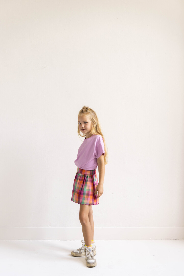 Jenest Sara Skirt - Fuchsia Multi Check