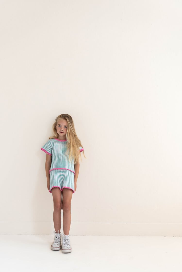 Jenest Lola Top - Fresh Green Blossom Pink